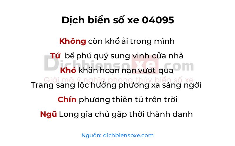 Dịch thơ biển số 04095