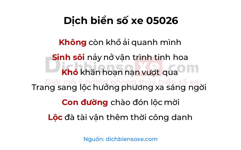 Dịch thơ biển số 05026
