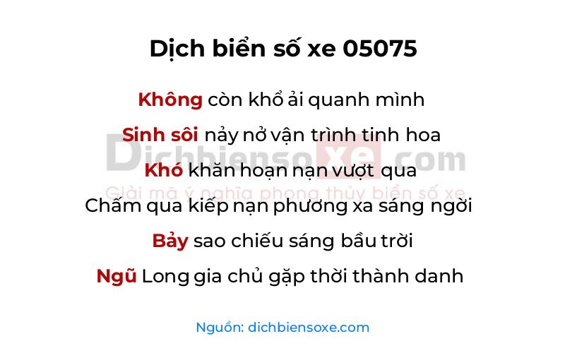 Dịch thơ biển số 05075