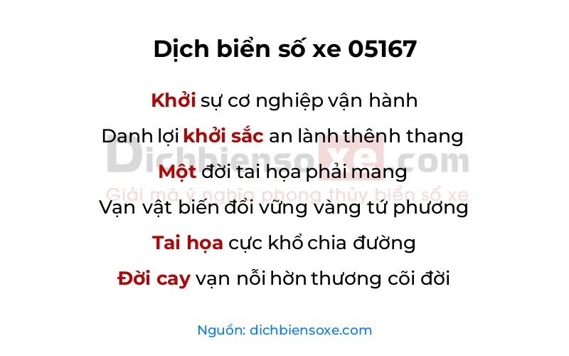 Dịch thơ biển số 05167