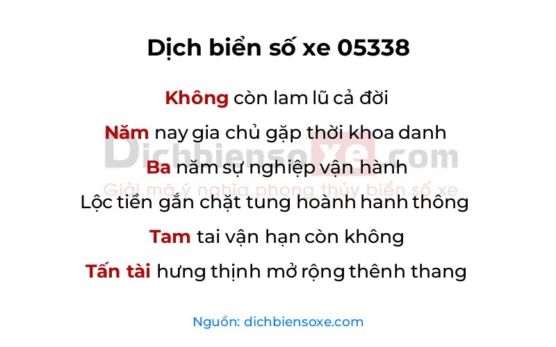 Dịch thơ biển số 05338