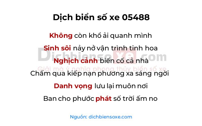 Dịch thơ biển số 05488