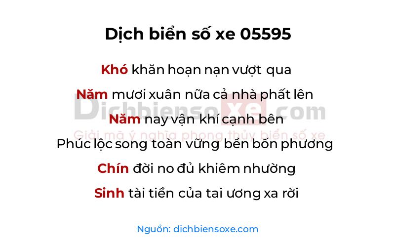 Dịch thơ biển số 05595