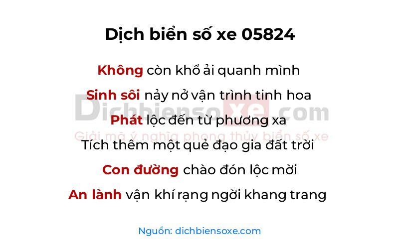Dịch thơ biển số 05824