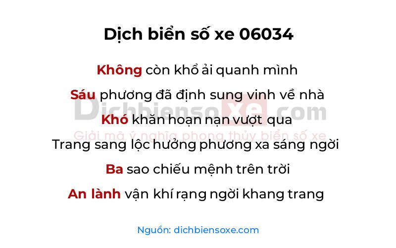 Dịch thơ biển số 06034