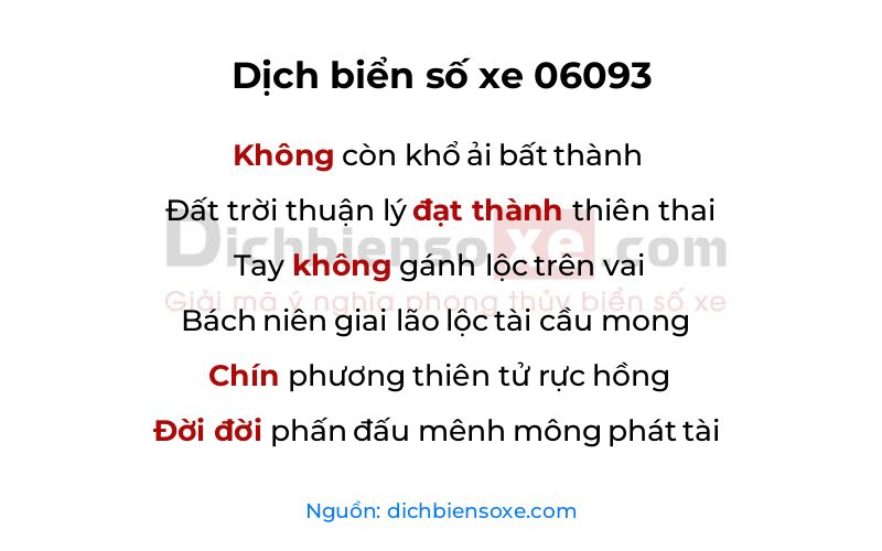 Dịch thơ biển số 06093