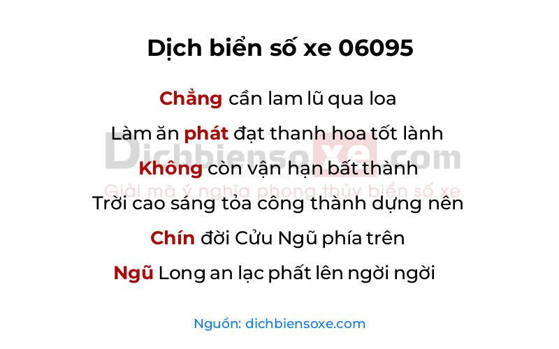 Dịch thơ biển số 06095