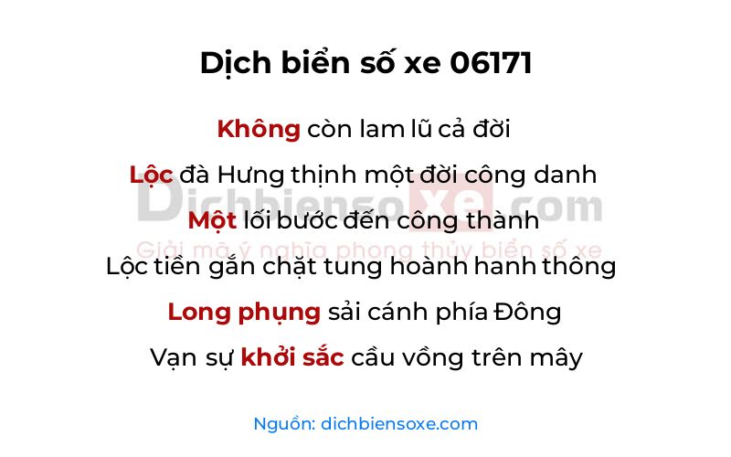 Dịch thơ biển số 06171