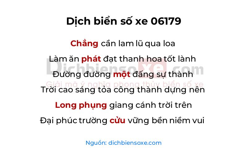 Dịch thơ biển số 06179