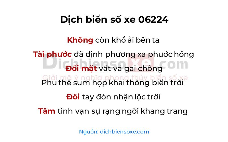 Dịch thơ biển số 06224