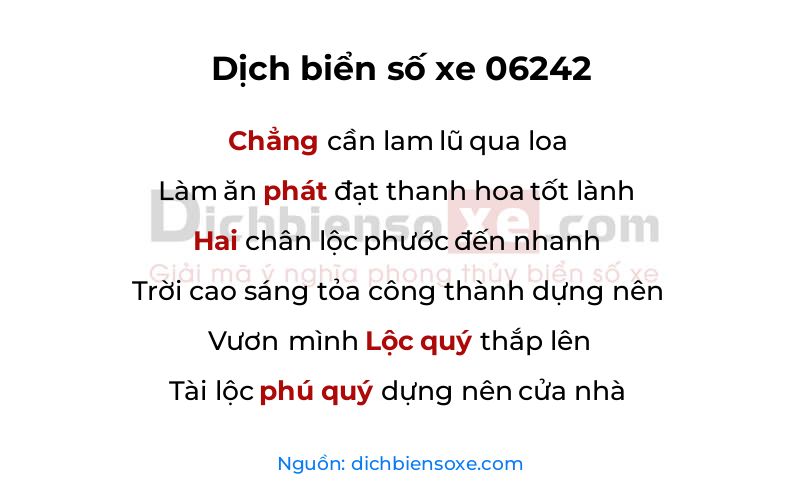 Dịch thơ biển số 06242