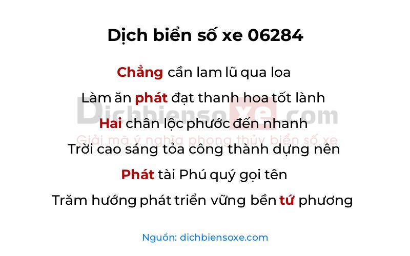 Dịch thơ biển số 06284