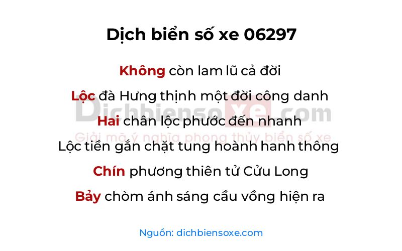 Dịch thơ biển số 06297