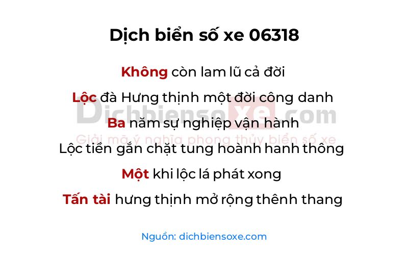 Dịch thơ biển số 06318