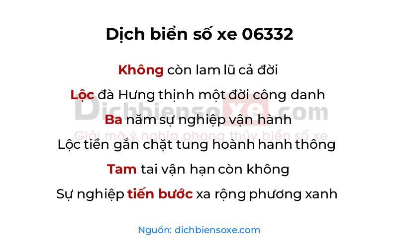 Dịch thơ biển số 06332