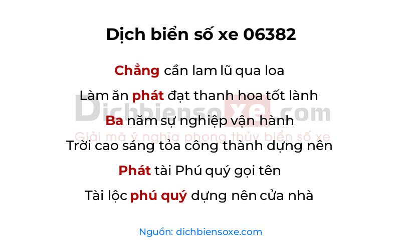 Dịch thơ biển số 06382