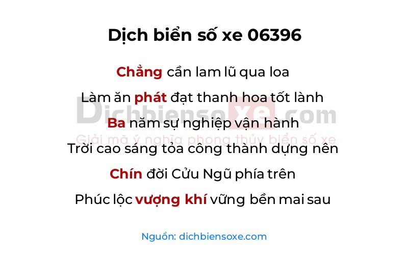 Dịch thơ biển số 06396