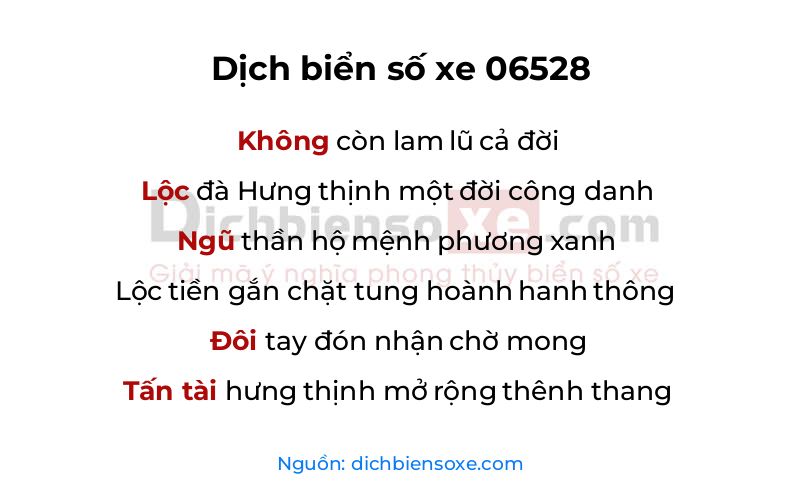 Dịch thơ biển số 06528