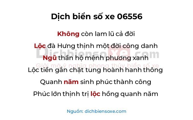 Dịch thơ biển số 06556