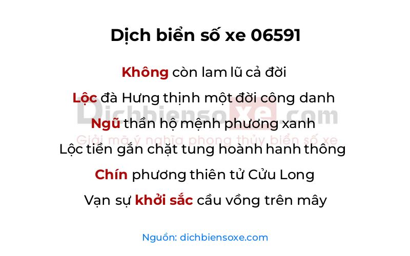 Dịch thơ biển số 06591