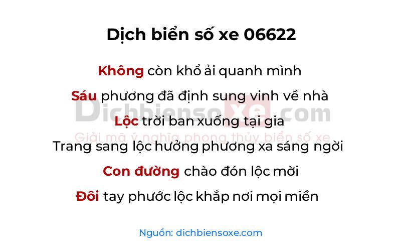 Dịch thơ biển số 06622