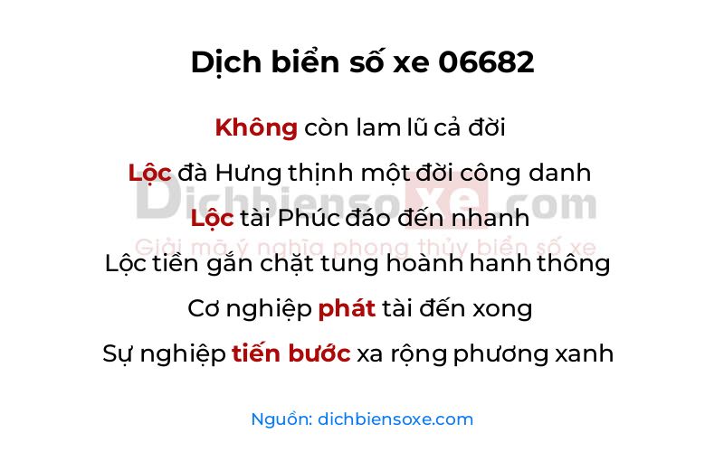 Dịch thơ biển số 06682