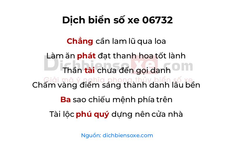 Dịch thơ biển số 06732