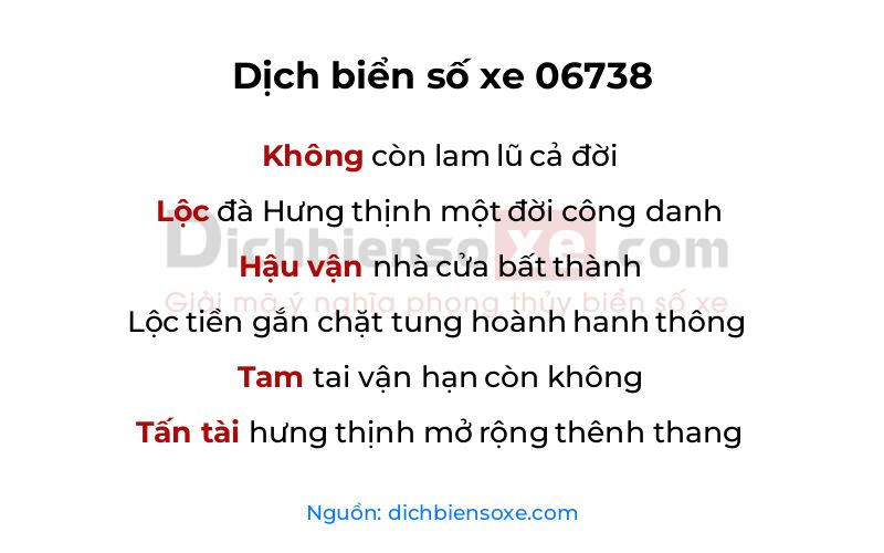 Dịch thơ biển số 06738
