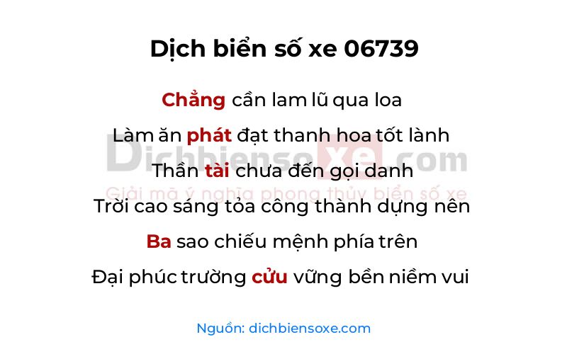 Dịch thơ biển số 06739