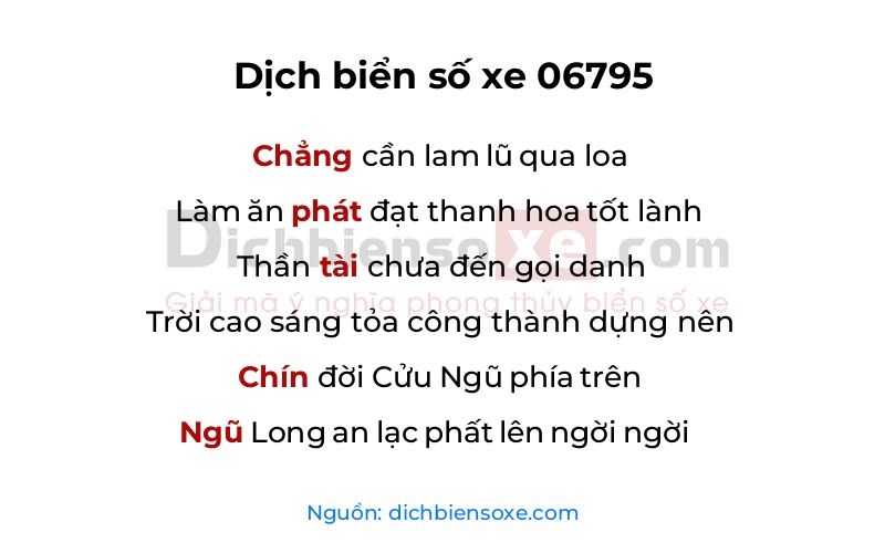 Dịch thơ biển số 06795