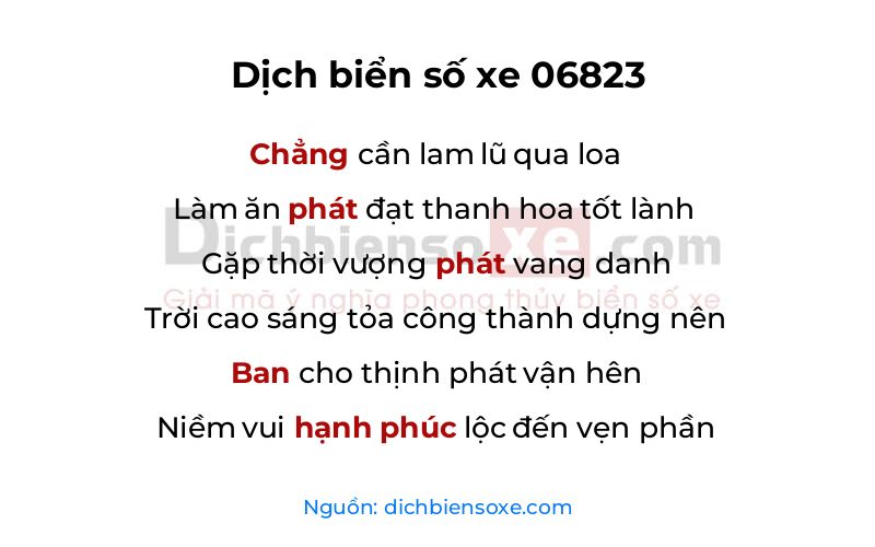 Dịch thơ biển số 06823