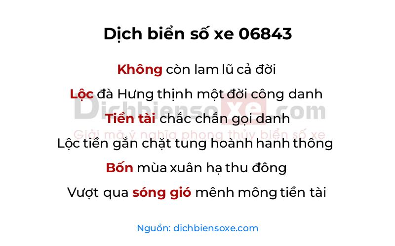Dịch thơ biển số 06843