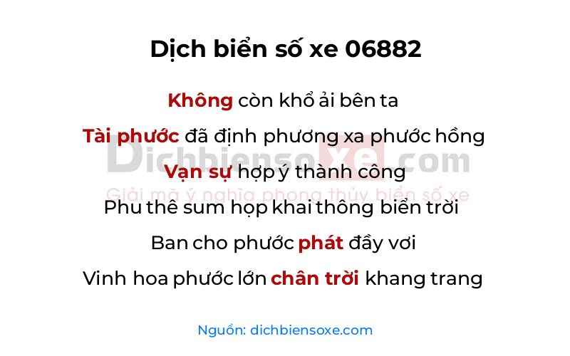 Dịch thơ biển số 06882