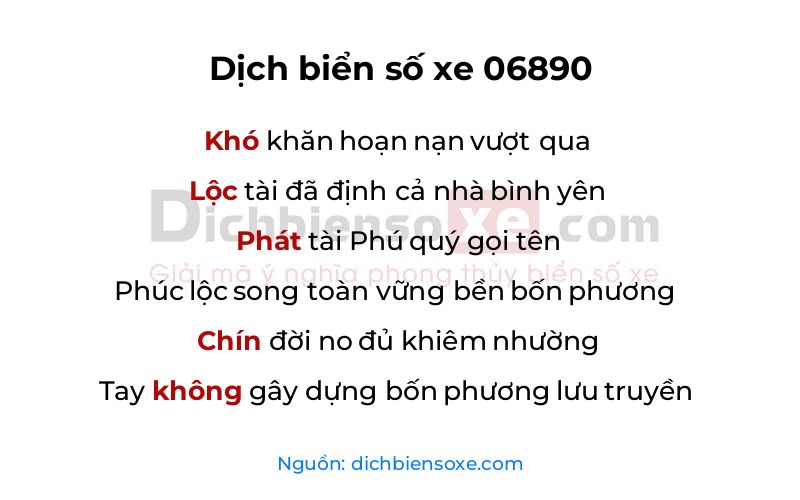 Dịch thơ biển số 06890