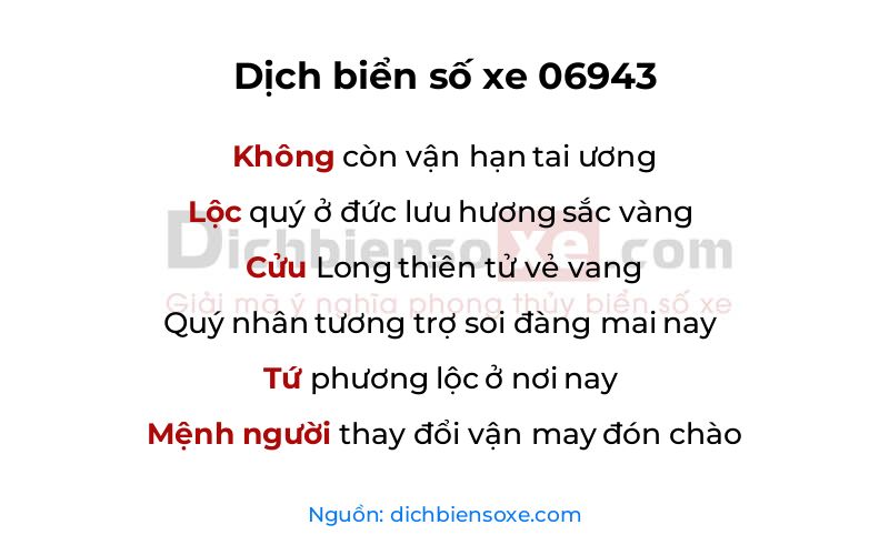 Dịch thơ biển số 06943