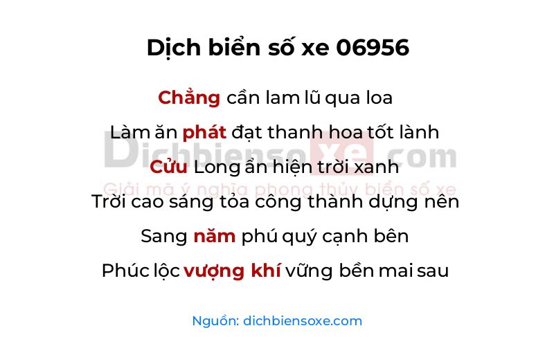 Dịch thơ biển số 06956