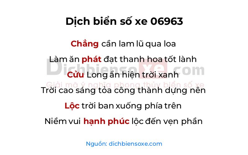 Dịch thơ biển số 06963
