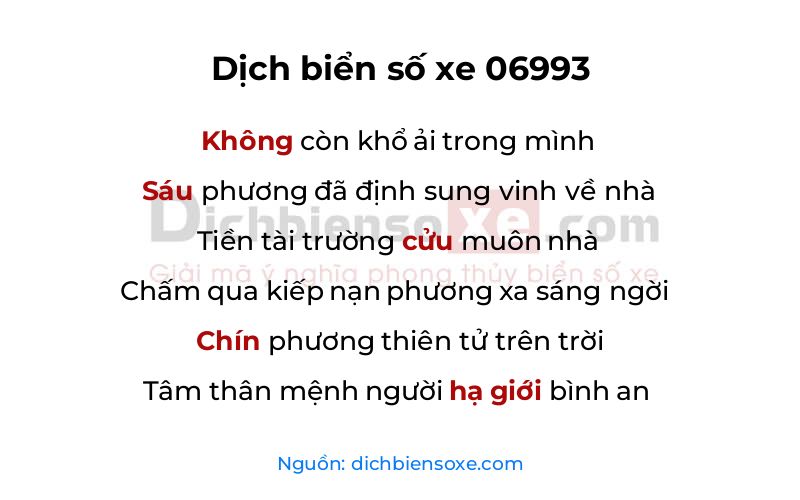 Dịch thơ biển số 06993