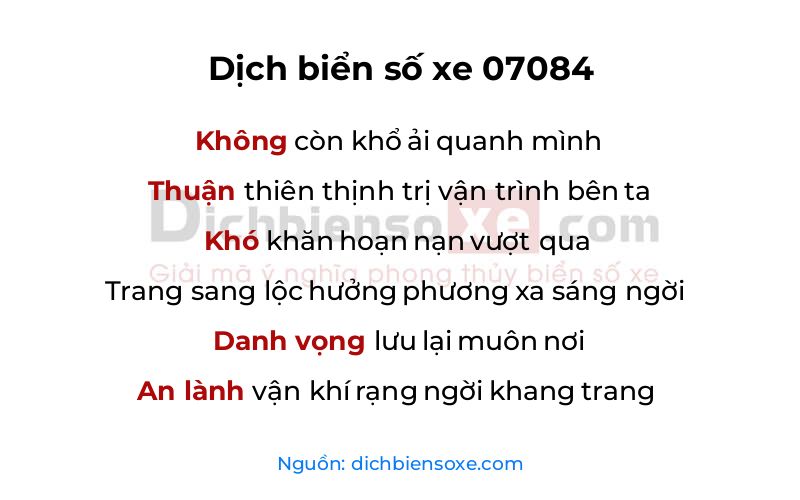 Dịch thơ biển số 07084