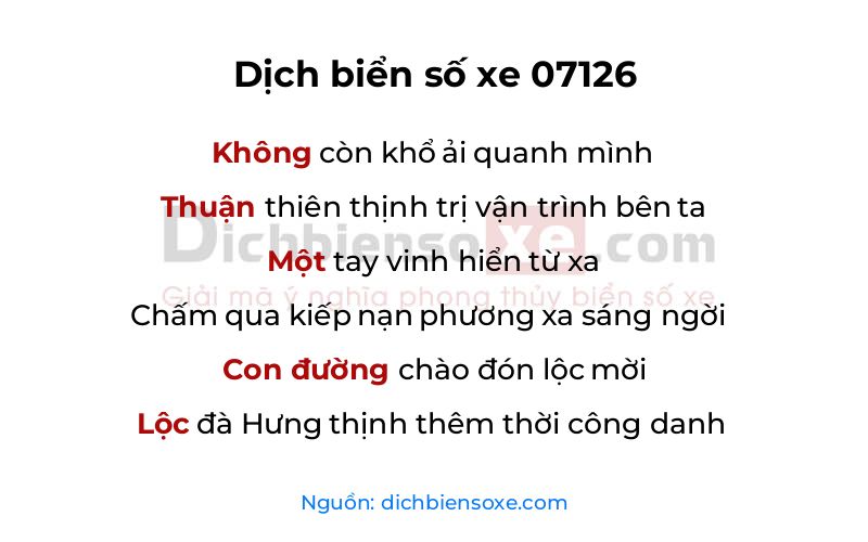 Dịch thơ biển số 07126
