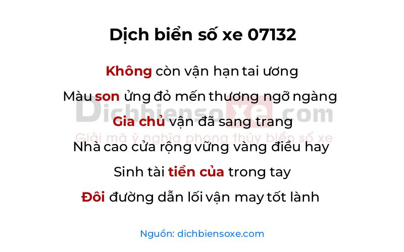 Dịch thơ biển số 07132