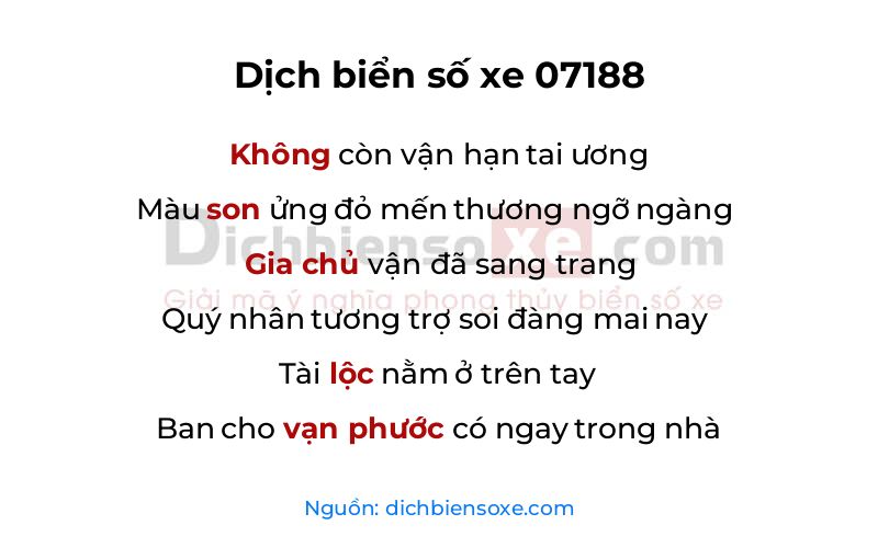 Dịch thơ biển số 07188