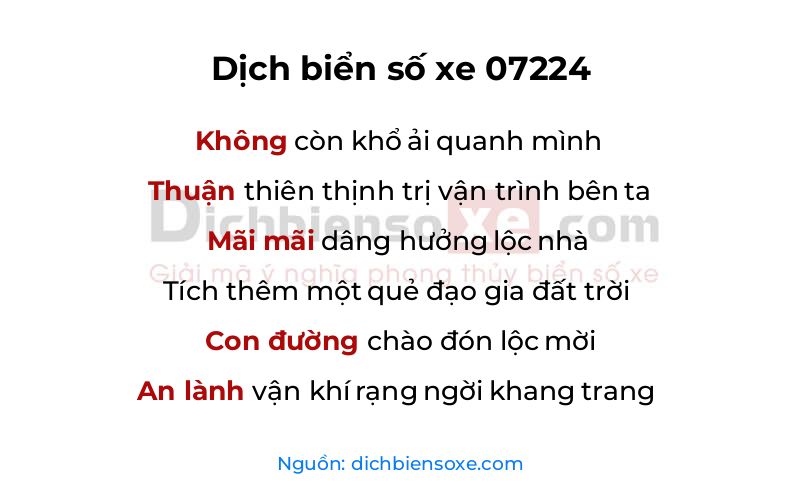 Dịch thơ biển số 07224