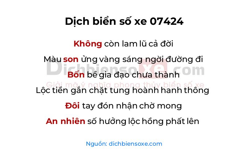 Dịch thơ biển số 07424