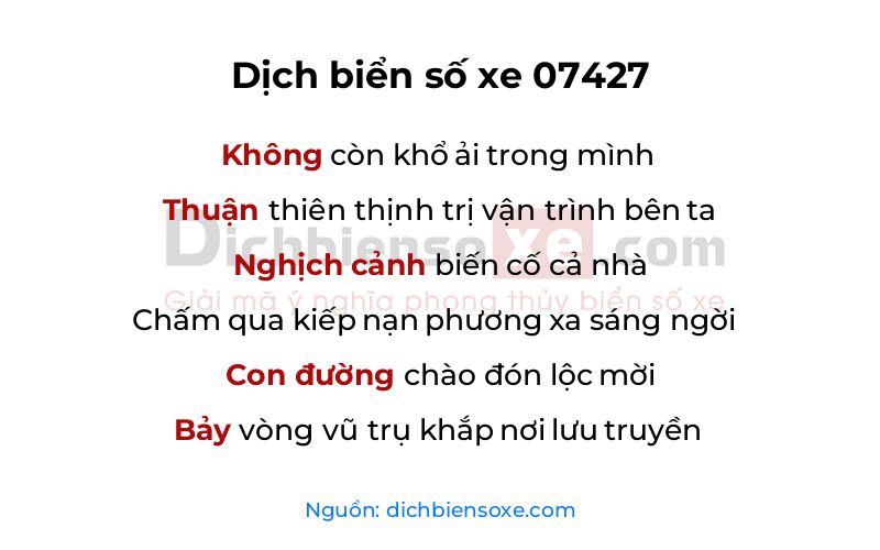 Dịch thơ biển số 07427