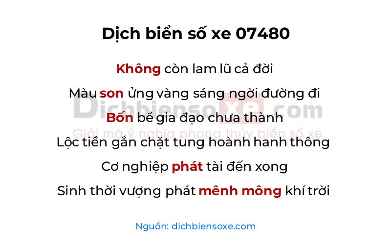 Dịch thơ biển số 07480