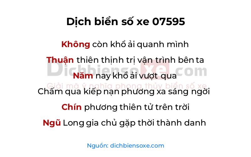 Dịch thơ biển số 07595