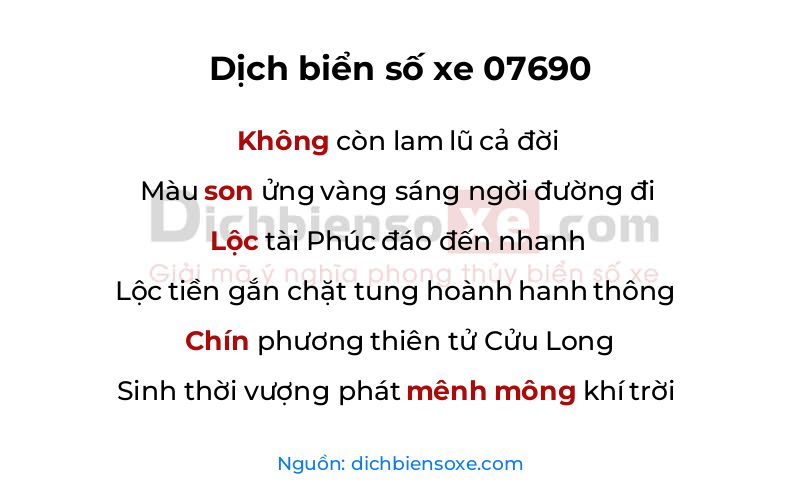 Dịch thơ biển số 07690