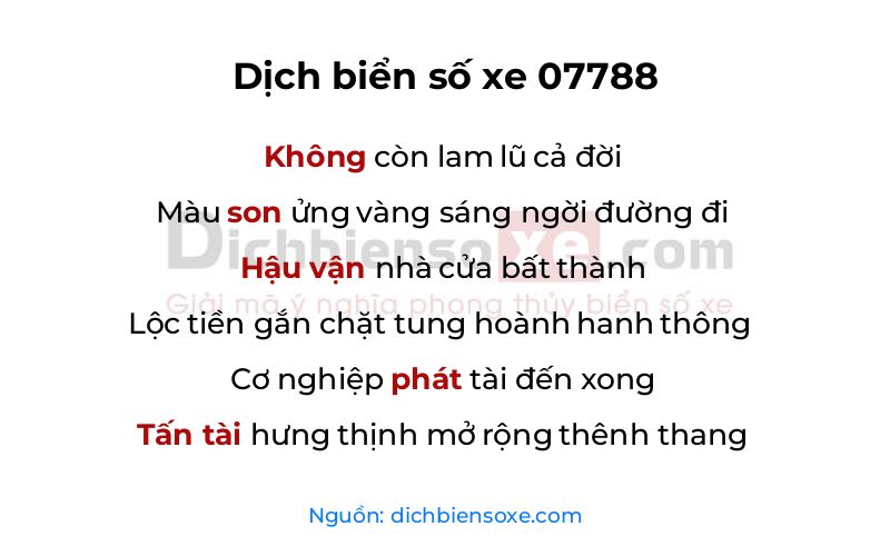 Dịch thơ biển số 07788