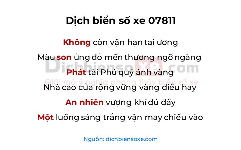 Dịch thơ biển số 07811